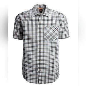 Timberland PRO Flex Short Sleeve Button Down In Plaid Size XL Tall